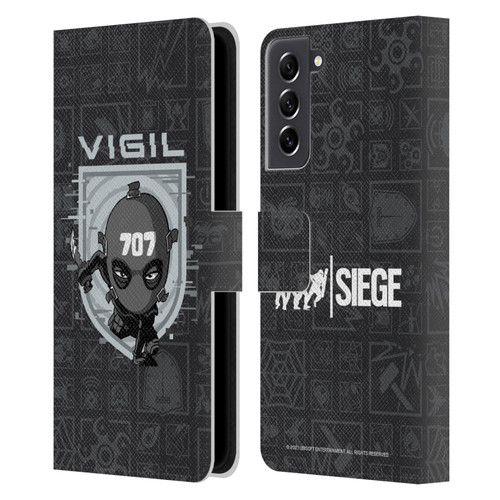 Tom Clancy's Rainbow Six Siege Chibi Operators Vigil Leather Book Wallet Case Cover For Samsung Galaxy S21 FE 5G