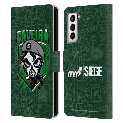 Tom Clancy's Rainbow Six Siege Chibi Operators Caveira Leather Book Wallet Case Cover For Samsung Galaxy S21 5G