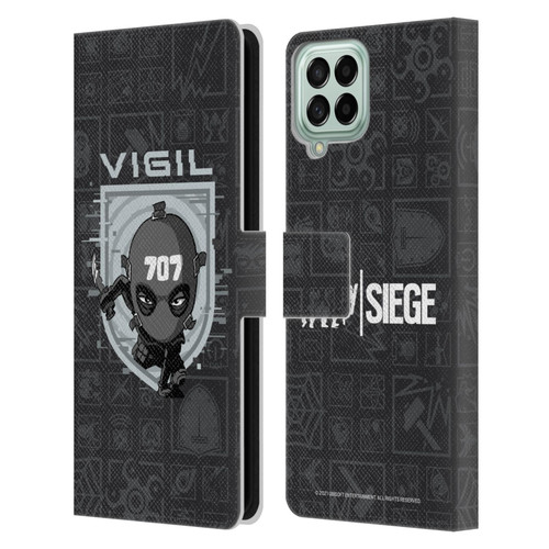 Tom Clancy's Rainbow Six Siege Chibi Operators Vigil Leather Book Wallet Case Cover For Samsung Galaxy M33 (2022)