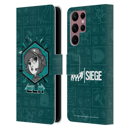 Tom Clancy's Rainbow Six Siege Chibi Operators Ela Leather Book Wallet Case Cover For Samsung Galaxy S22 Ultra 5G