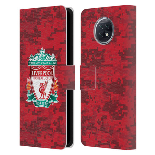 Liverpool Football Club Digital Camouflage Home Red Crest Leather Book Wallet Case Cover For Xiaomi Redmi Note 9T 5G