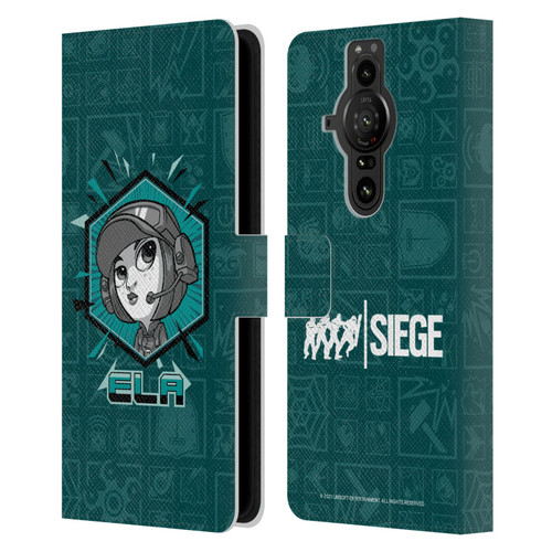 Tom Clancy's Rainbow Six Siege Chibi Operators Ela Leather Book Wallet Case Cover For Sony Xperia Pro-I