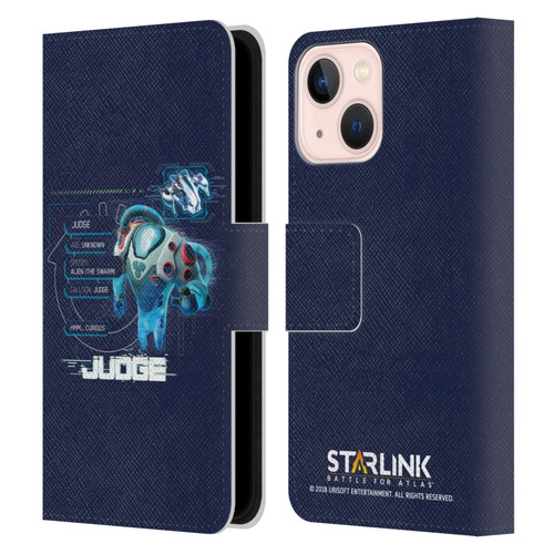 Starlink Battle for Atlas Character Art Judge 2 Leather Book Wallet Case Cover For Apple iPhone 13 Mini