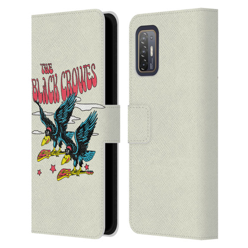 The Black Crowes Graphics Flying Guitars Leather Book Wallet Case Cover For HTC Desire 21 Pro 5G