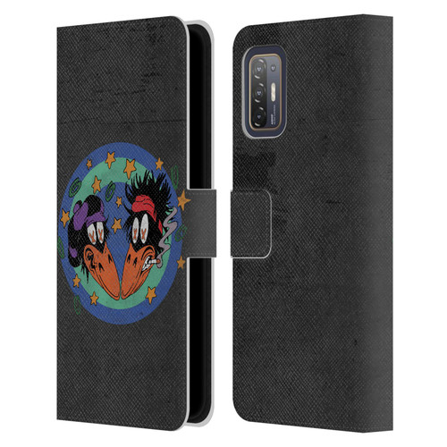 The Black Crowes Graphics Distressed Leather Book Wallet Case Cover For HTC Desire 21 Pro 5G