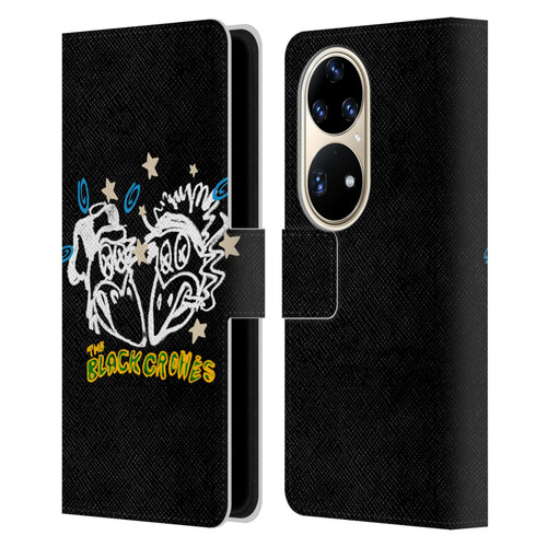 The Black Crowes Graphics Heads Leather Book Wallet Case Cover For Huawei P50 Pro
