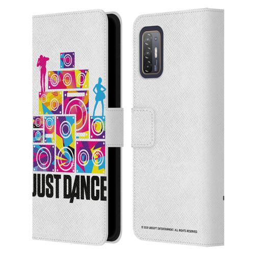 Just Dance Artwork Compositions Silhouette 4 Leather Book Wallet Case Cover For HTC Desire 21 Pro 5G