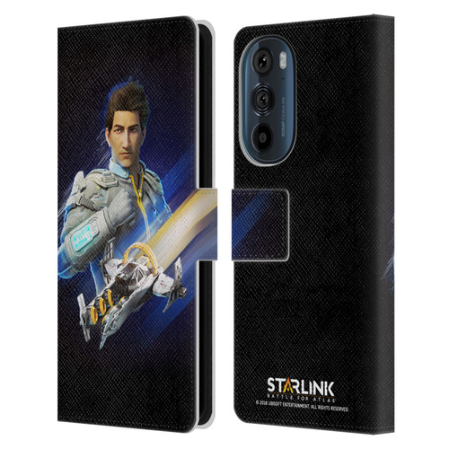 Starlink Battle for Atlas Character Art Mason Arana Leather Book Wallet Case Cover For Motorola Edge 30