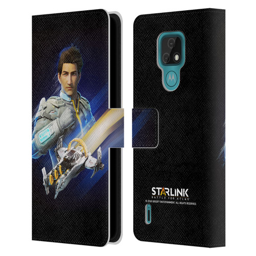 Starlink Battle for Atlas Character Art Mason Arana Leather Book Wallet Case Cover For Motorola Moto E7