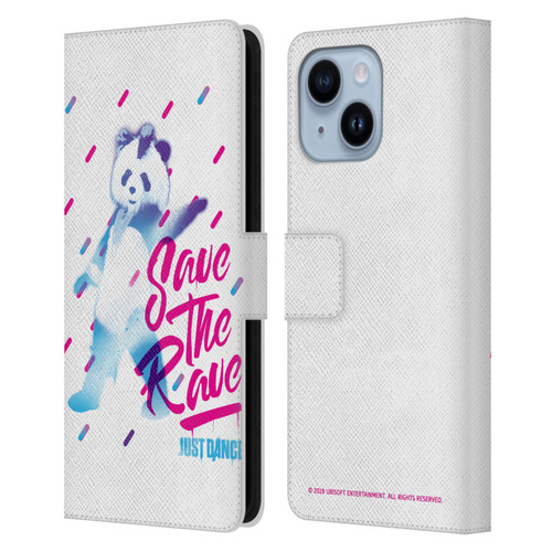 Just Dance Artwork Compositions Save The Rave Leather Book Wallet Case Cover For Apple iPhone 14 Plus