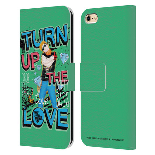 Just Dance Artwork Compositions Drop The Beat Leather Book Wallet Case Cover For Apple iPhone 6 / iPhone 6s