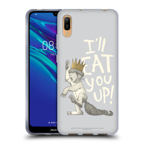 Where the Wild Things Are Literary Graphics Eat You Up Soft Gel Case for Huawei Y6 Pro (2019)