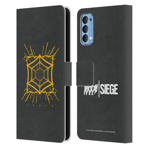 Tom Clancy's Rainbow Six Siege Icons Jager Leather Book Wallet Case Cover For OPPO Reno 4 5G