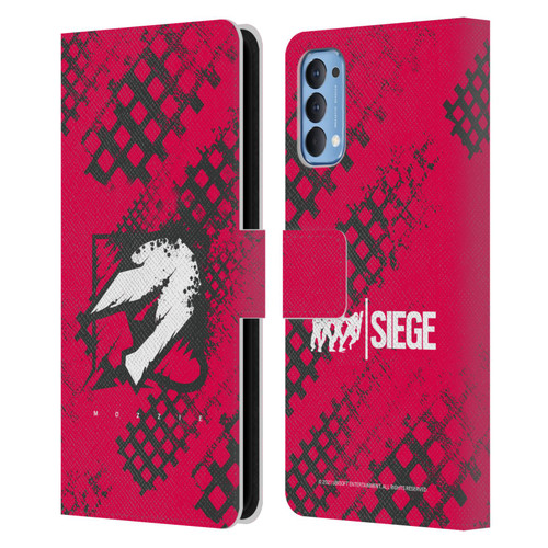 Tom Clancy's Rainbow Six Siege Icons Mozzie Leather Book Wallet Case Cover For OPPO Reno 4 5G