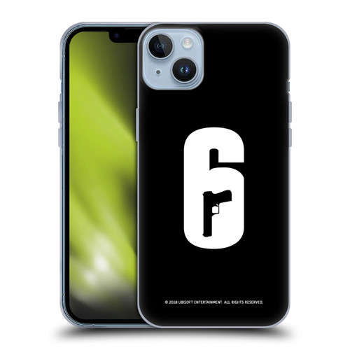 Tom Clancy's Rainbow Six Siege Logos Black And White Soft Gel Case for Apple iPhone 14 Plus