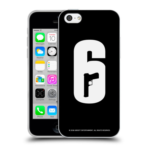 Tom Clancy's Rainbow Six Siege Logos Black And White Soft Gel Case for Apple iPhone 5c