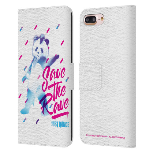 Just Dance Artwork Compositions Save The Rave Leather Book Wallet Case Cover For Apple iPhone 7 Plus / iPhone 8 Plus