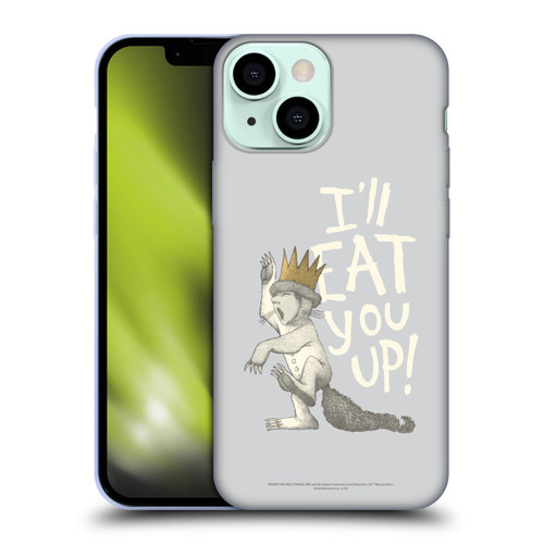 Where the Wild Things Are Literary Graphics Eat You Up Soft Gel Case for Apple iPhone 13 Mini
