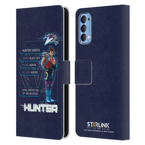 Starlink Battle for Atlas Character Art Hunter Leather Book Wallet Case Cover For OPPO Reno 4 5G
