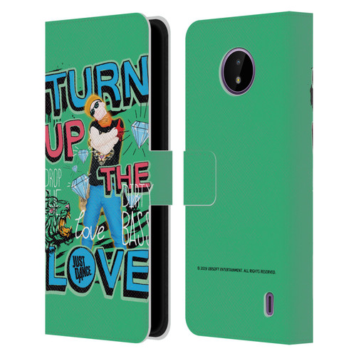 Just Dance Artwork Compositions Drop The Beat Leather Book Wallet Case Cover For Nokia C10 / C20