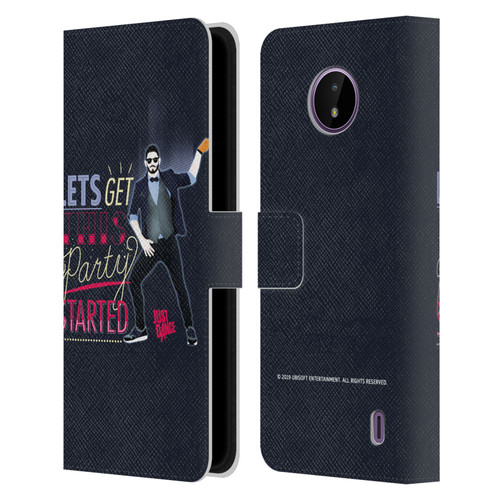 Just Dance Artwork Compositions Party Started Leather Book Wallet Case Cover For Nokia C10 / C20