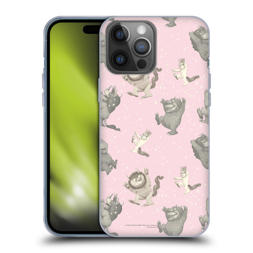 Where the Wild Things Are Literary Graphics Pink Pattern Soft Gel Case for Apple iPhone 14 Pro Max