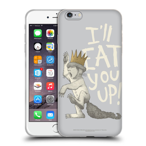 Where the Wild Things Are Literary Graphics Eat You Up Soft Gel Case for Apple iPhone 6 Plus / iPhone 6s Plus