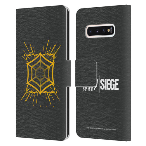 Tom Clancy's Rainbow Six Siege Icons Jager Leather Book Wallet Case Cover For Samsung Galaxy S10