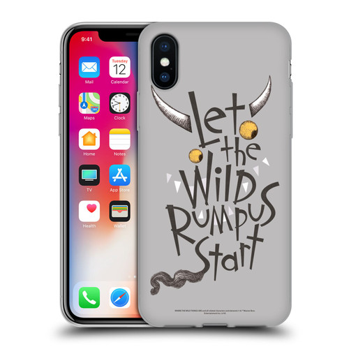 Where the Wild Things Are Literary Graphics Rumpus Soft Gel Case for Apple iPhone X / iPhone XS