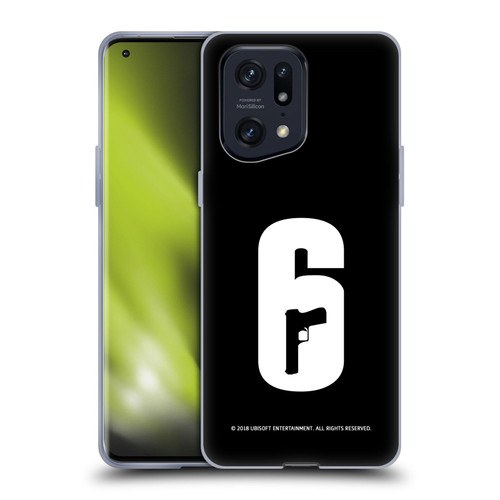 Tom Clancy's Rainbow Six Siege Logos Black And White Soft Gel Case for OPPO Find X5 Pro