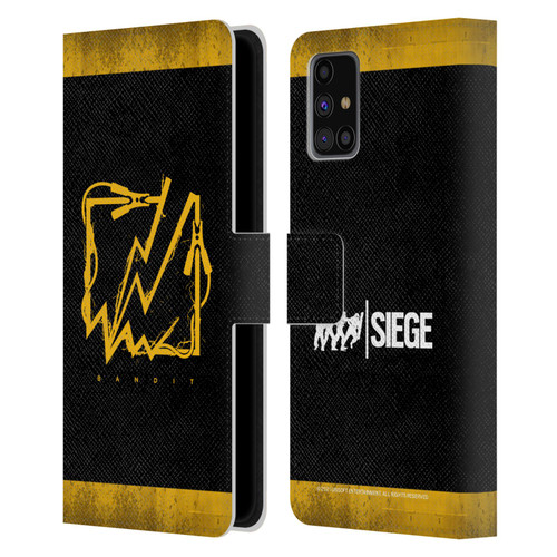 Tom Clancy's Rainbow Six Siege Icons Bandit Leather Book Wallet Case Cover For Samsung Galaxy M31s (2020)