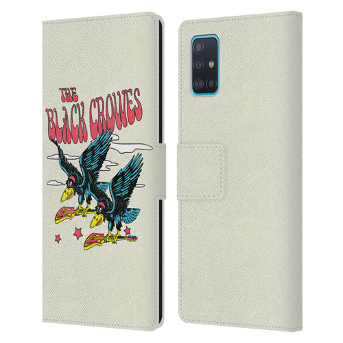 The Black Crowes Graphics Flying Guitars Leather Book Wallet Case Cover For Samsung Galaxy A51 (2019)