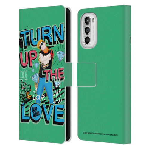 Just Dance Artwork Compositions Drop The Beat Leather Book Wallet Case Cover For Motorola Moto G52