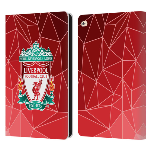 Liverpool Football Club Crest & Liverbird 2 Geometric Leather Book Wallet Case Cover For Apple iPad Air 2 (2014)