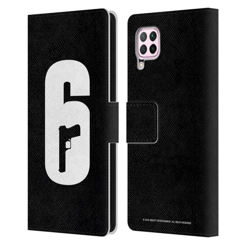 Tom Clancy's Rainbow Six Siege Logos Black And White Leather Book Wallet Case Cover For Huawei Nova 6 SE / P40 Lite