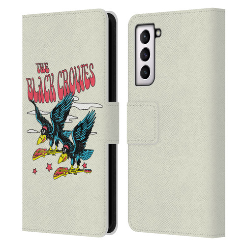 The Black Crowes Graphics Flying Guitars Leather Book Wallet Case Cover For Samsung Galaxy S21 5G