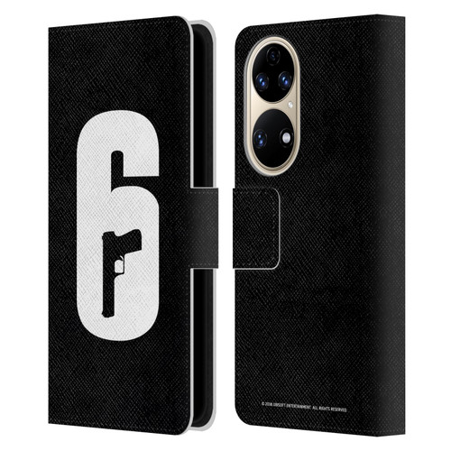 Tom Clancy's Rainbow Six Siege Logos Black And White Leather Book Wallet Case Cover For Huawei P50