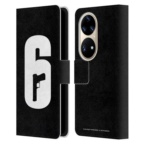 Tom Clancy's Rainbow Six Siege Logos Black And White Leather Book Wallet Case Cover For Huawei P50 Pro