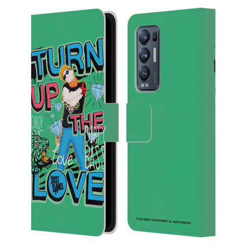Just Dance Artwork Compositions Drop The Beat Leather Book Wallet Case Cover For OPPO Find X3 Neo / Reno5 Pro+ 5G