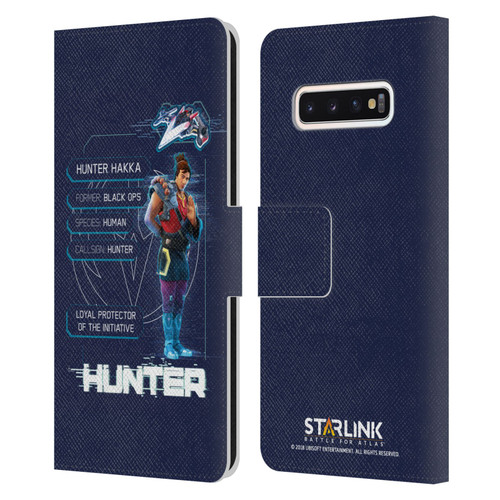 Starlink Battle for Atlas Character Art Hunter Leather Book Wallet Case Cover For Samsung Galaxy S10