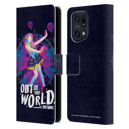 Just Dance Artwork Compositions Out Of This World Leather Book Wallet Case Cover For OPPO Find X5 Pro