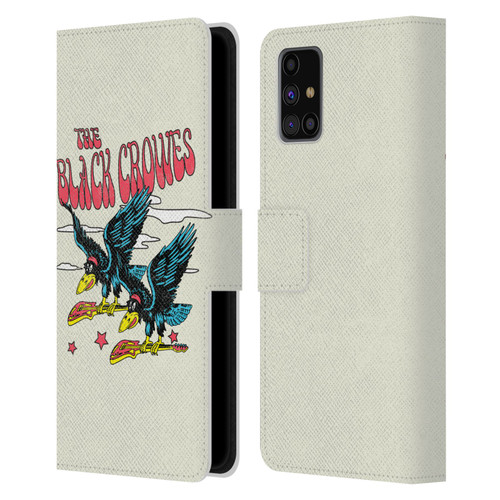 The Black Crowes Graphics Flying Guitars Leather Book Wallet Case Cover For Samsung Galaxy M31s (2020)