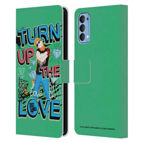 Just Dance Artwork Compositions Drop The Beat Leather Book Wallet Case Cover For OPPO Reno 4 5G