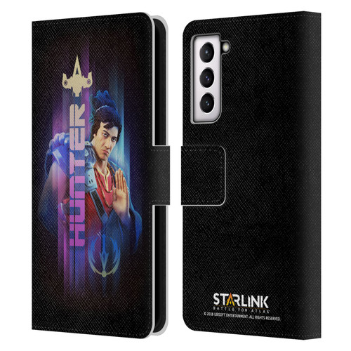 Starlink Battle for Atlas Character Art Hunter Hakka Leather Book Wallet Case Cover For Samsung Galaxy S21 5G