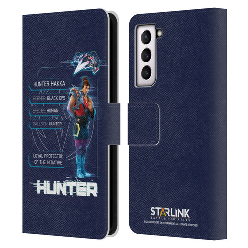 Starlink Battle for Atlas Character Art Hunter Leather Book Wallet Case Cover For Samsung Galaxy S21 5G