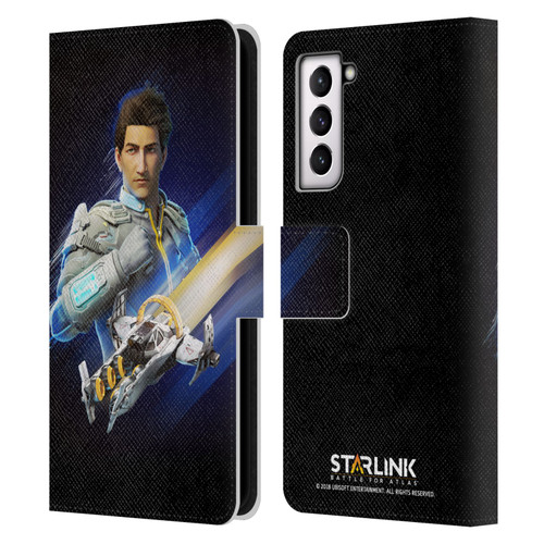 Starlink Battle for Atlas Character Art Mason Arana Leather Book Wallet Case Cover For Samsung Galaxy S21 5G
