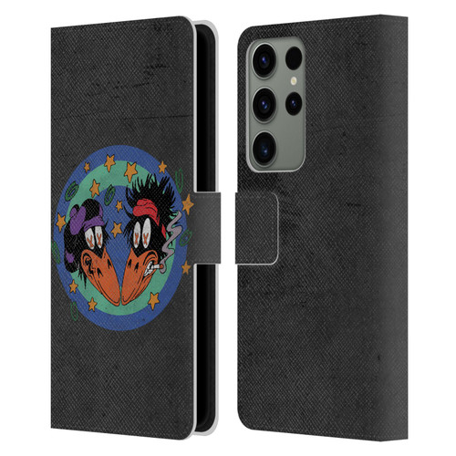 The Black Crowes Graphics Distressed Leather Book Wallet Case Cover For Samsung Galaxy S23 Ultra 5G