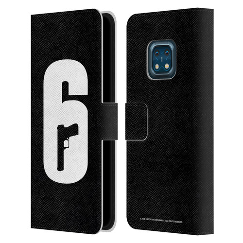 Tom Clancy's Rainbow Six Siege Logos Black And White Leather Book Wallet Case Cover For Nokia XR20