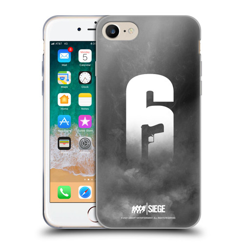 Tom Clancy's Rainbow Six Siege Logo Art Smoke Soft Gel Case for Apple iPhone 7 / 8 / SE 2020 & 2022