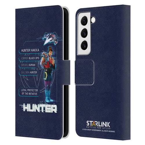 Starlink Battle for Atlas Character Art Hunter Leather Book Wallet Case Cover For Samsung Galaxy S22 5G